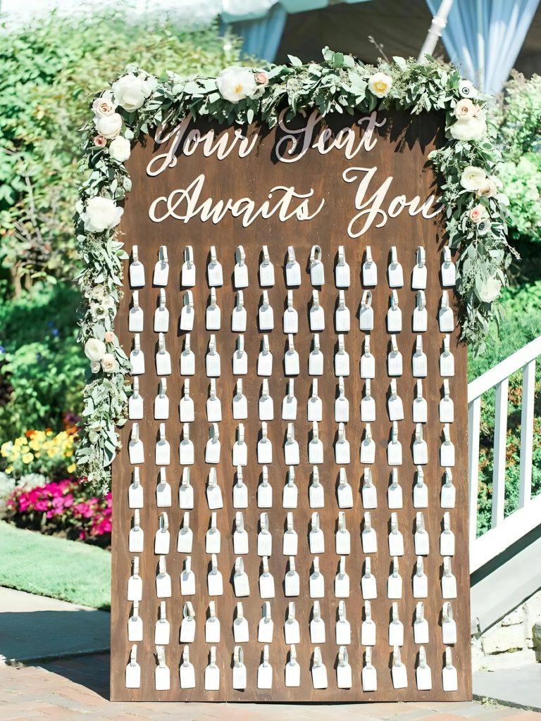 Luggage Tag Wedding Seating Chart