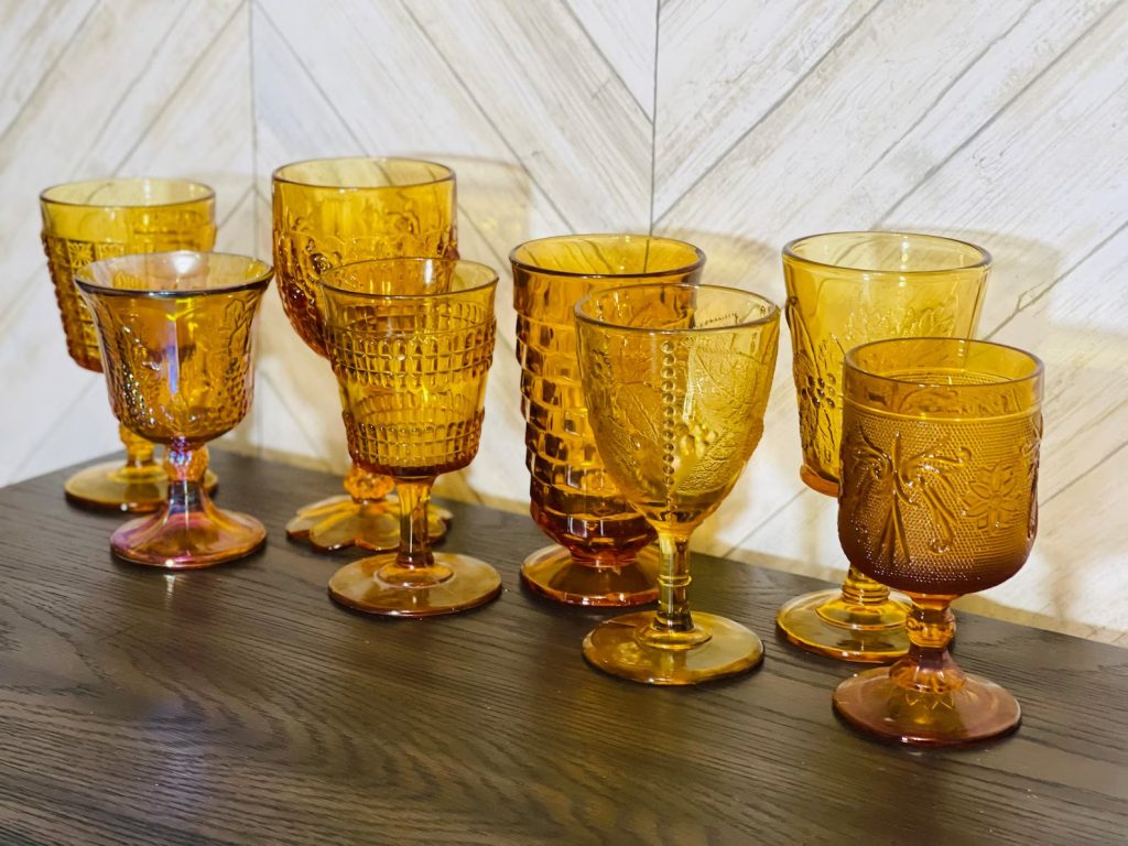 Medieval Timeless Romantic Wedding Amber Vintage Goblets