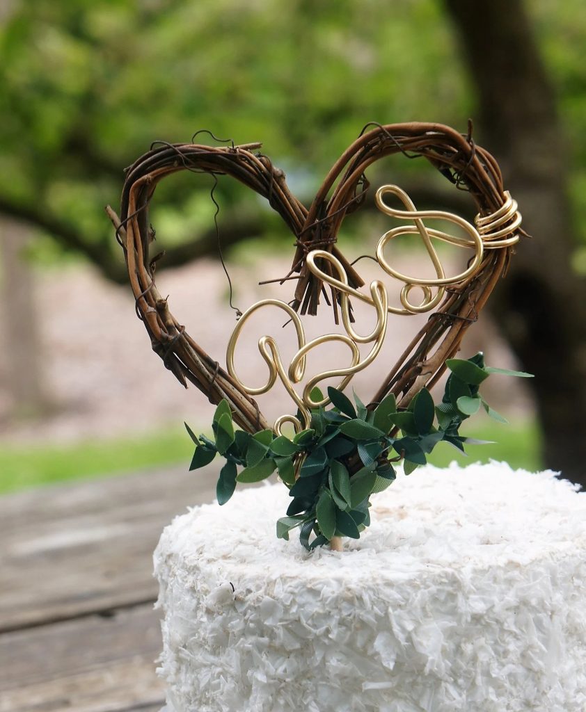 Medieval Enchanted Forest Wedding Cake Topper