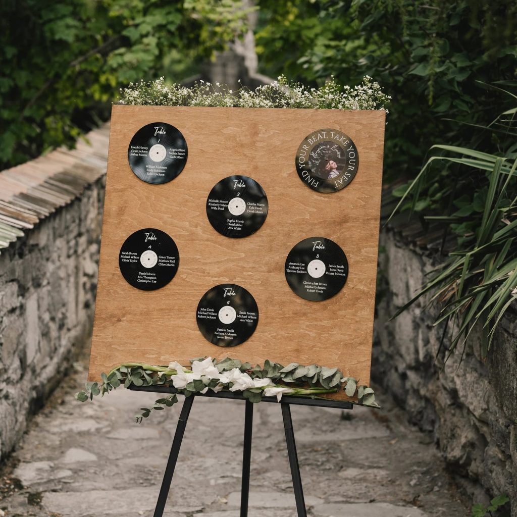 Vinyl Record Wedding Seating Chart