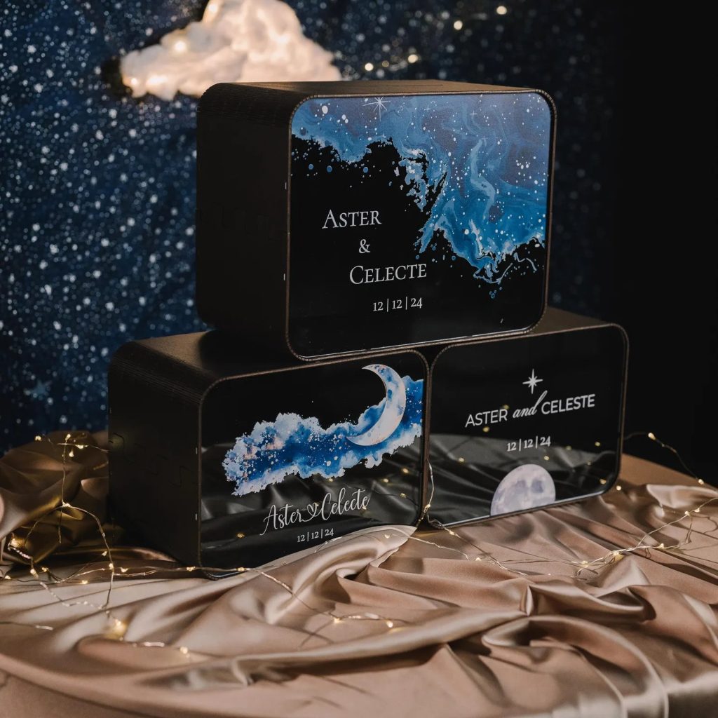 Celestial Wedding Card Boxes