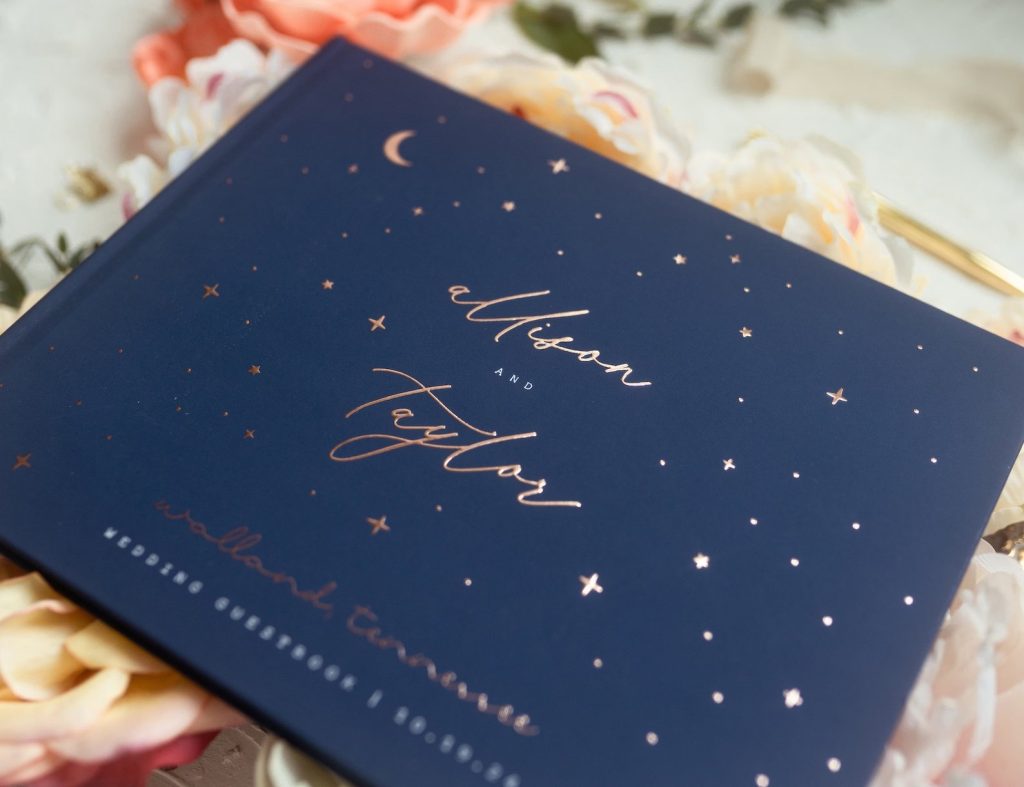 Starlight Serenade Personalized Wedding Guest Book