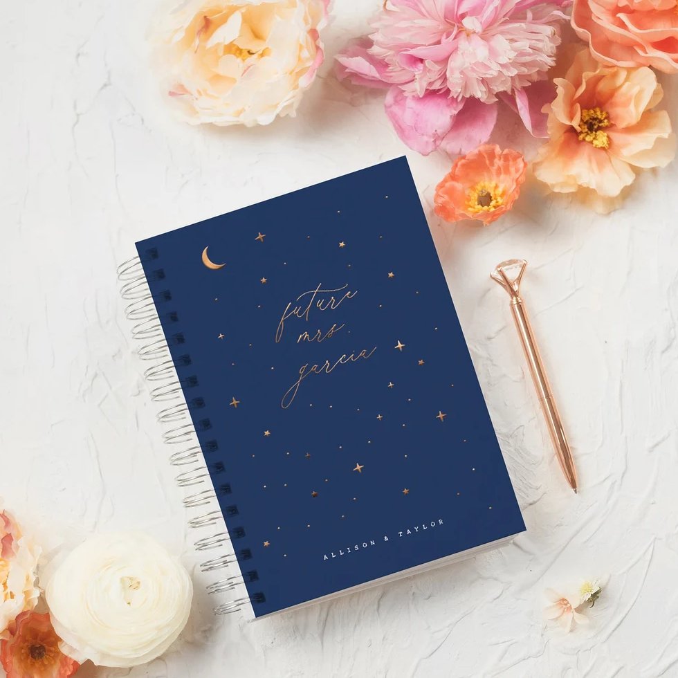 Personalized Celestial Wedding Planning Book