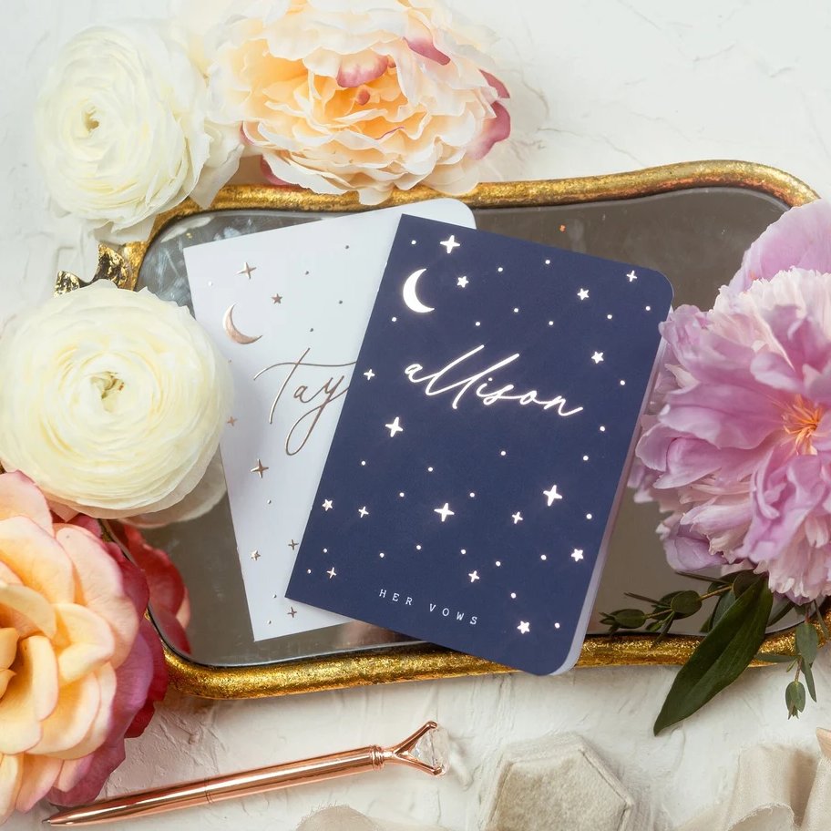 Personalized Celestial Vow Booklets