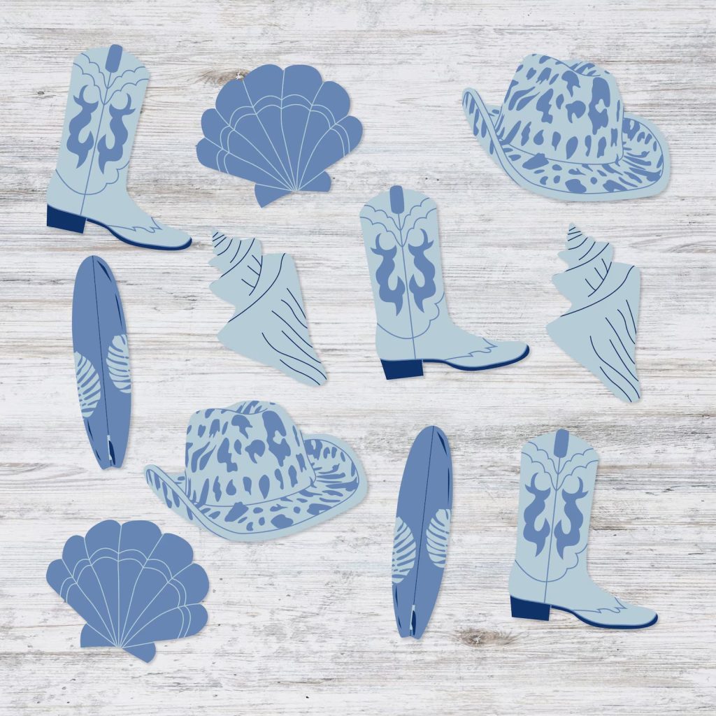 Coastal Cowgirl Bachelorette Confetti