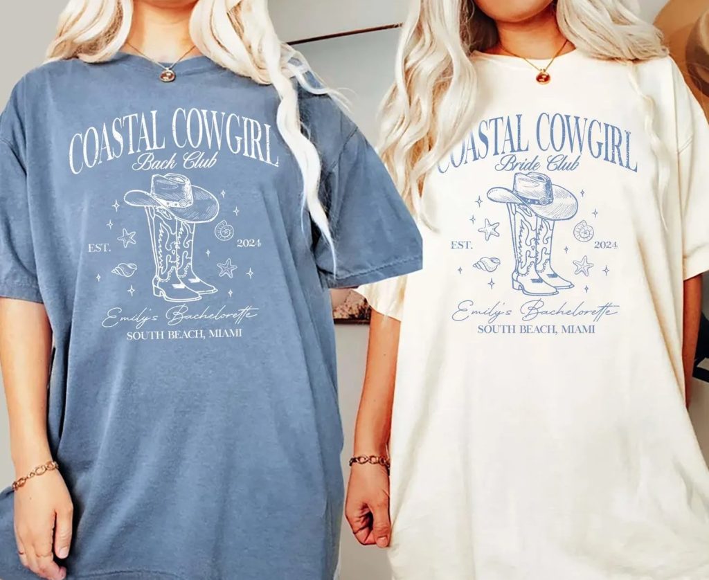 Coastal Cowgirl Bachelorette Party T-shirt