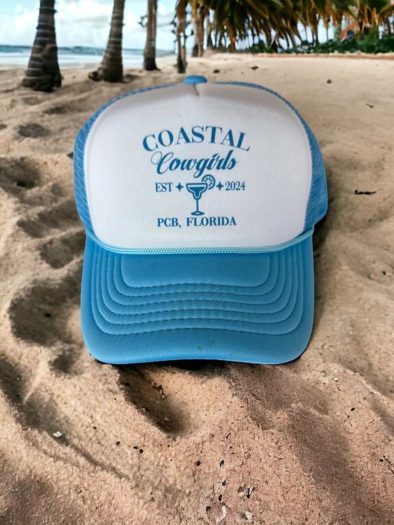 Coastal Cowgirl Trucker Bachelorette Party Hat
