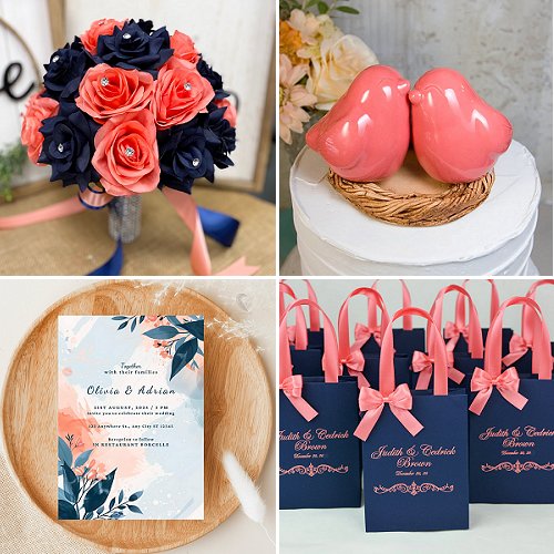 Tying the Knot in Navy & Coral