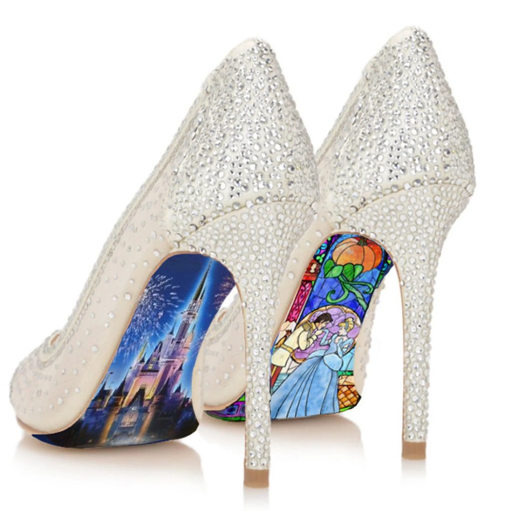 Cinderella Custom Hand Painted for Wedding Shoes