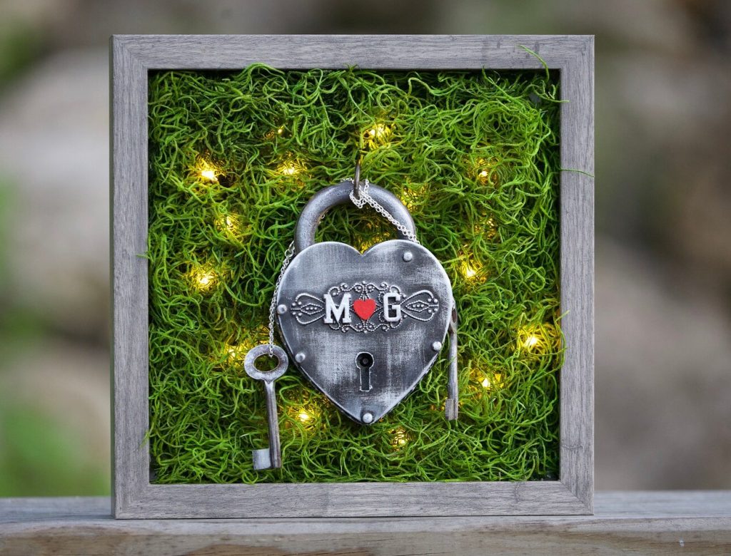 Steampunk Engraved Love Lock