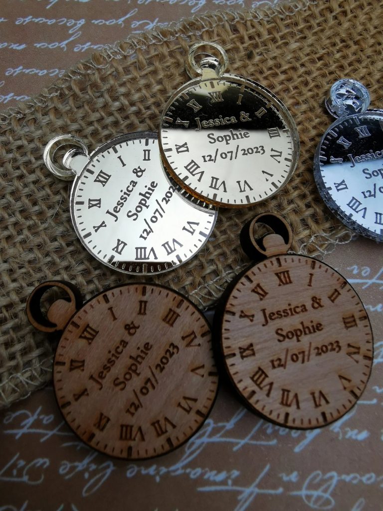 Steampunk Chic Wedding Personalized Stop Watch Table Confetti