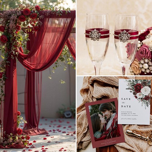 Burgundy Winter Wonderland Wedding