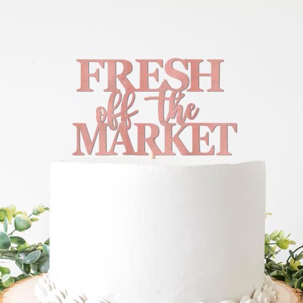 Fresh Of The Market Bridal Shower Cake Topper