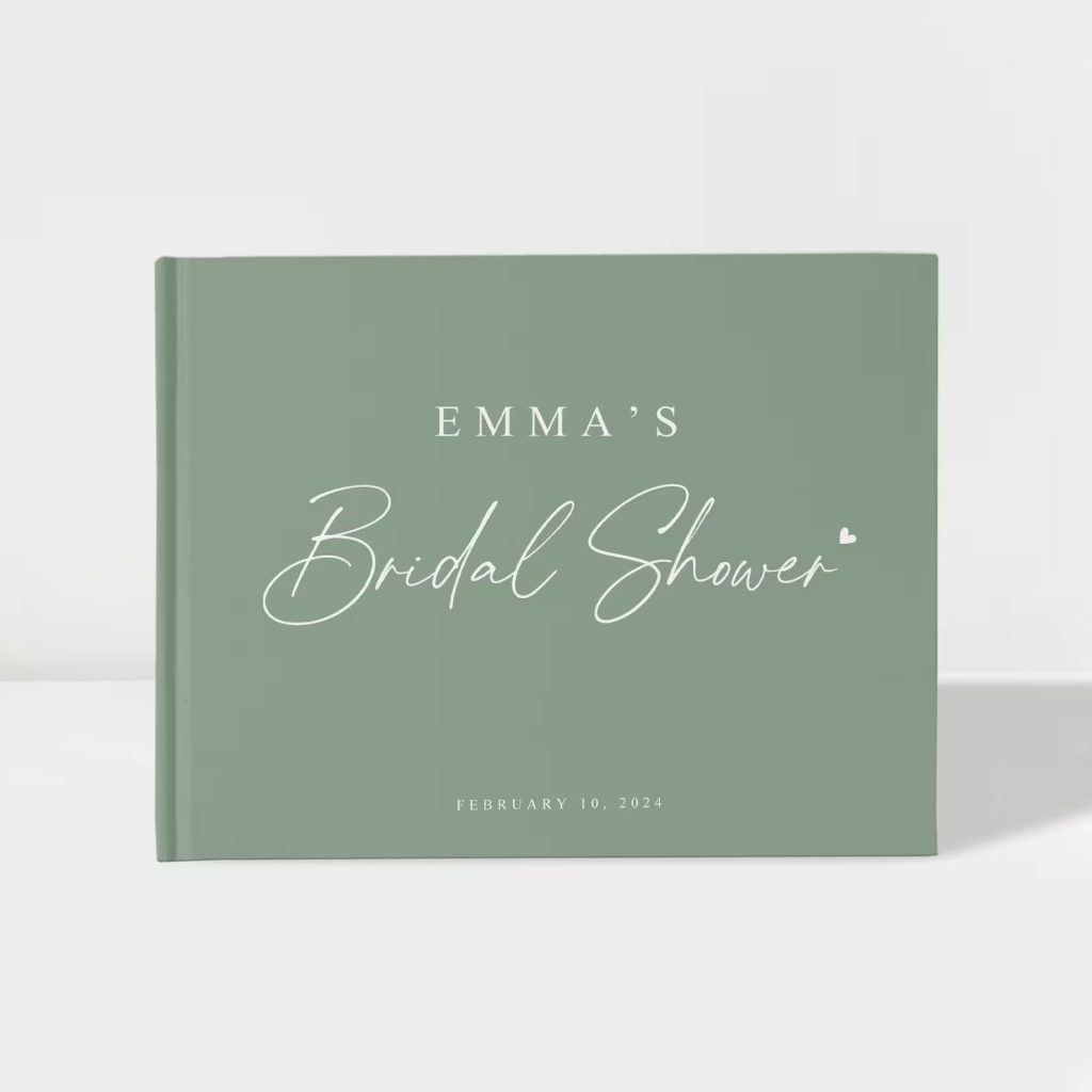 Sage Green Bridal Shower Guest Book