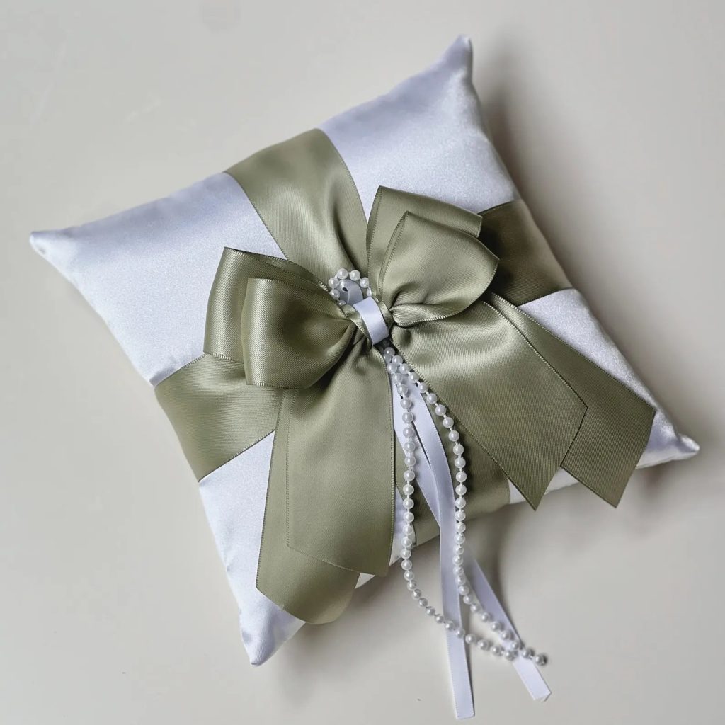Sage Green Ring Bearer Pillow