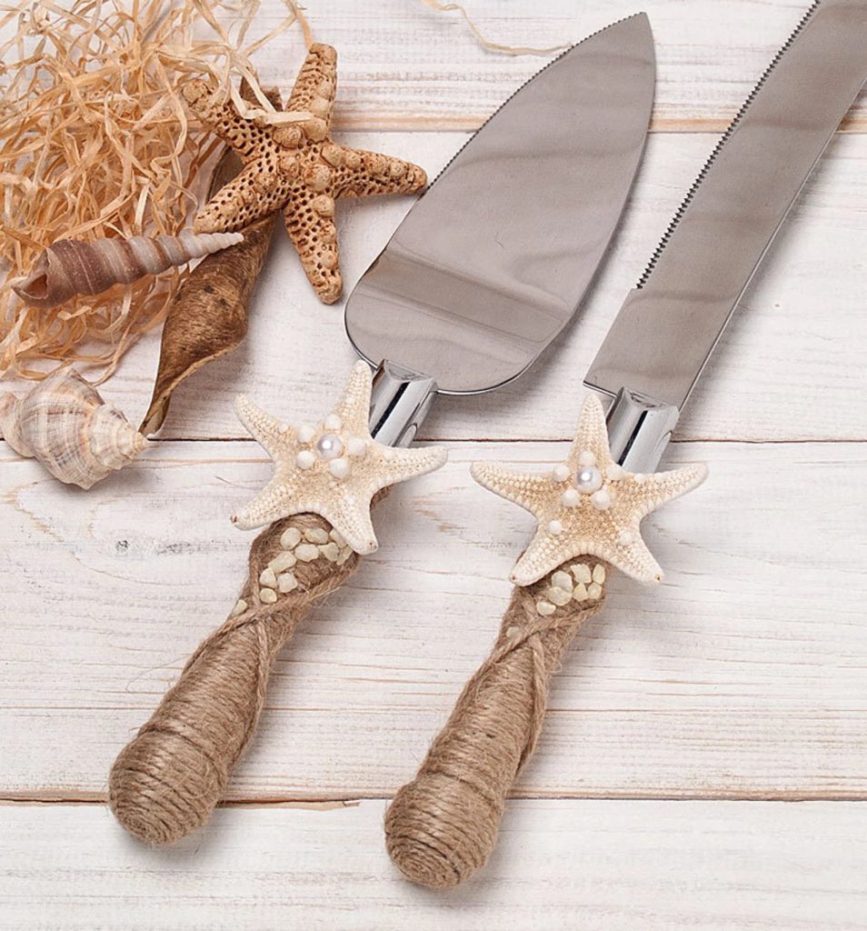 Seaside Wedding Cake Server Set