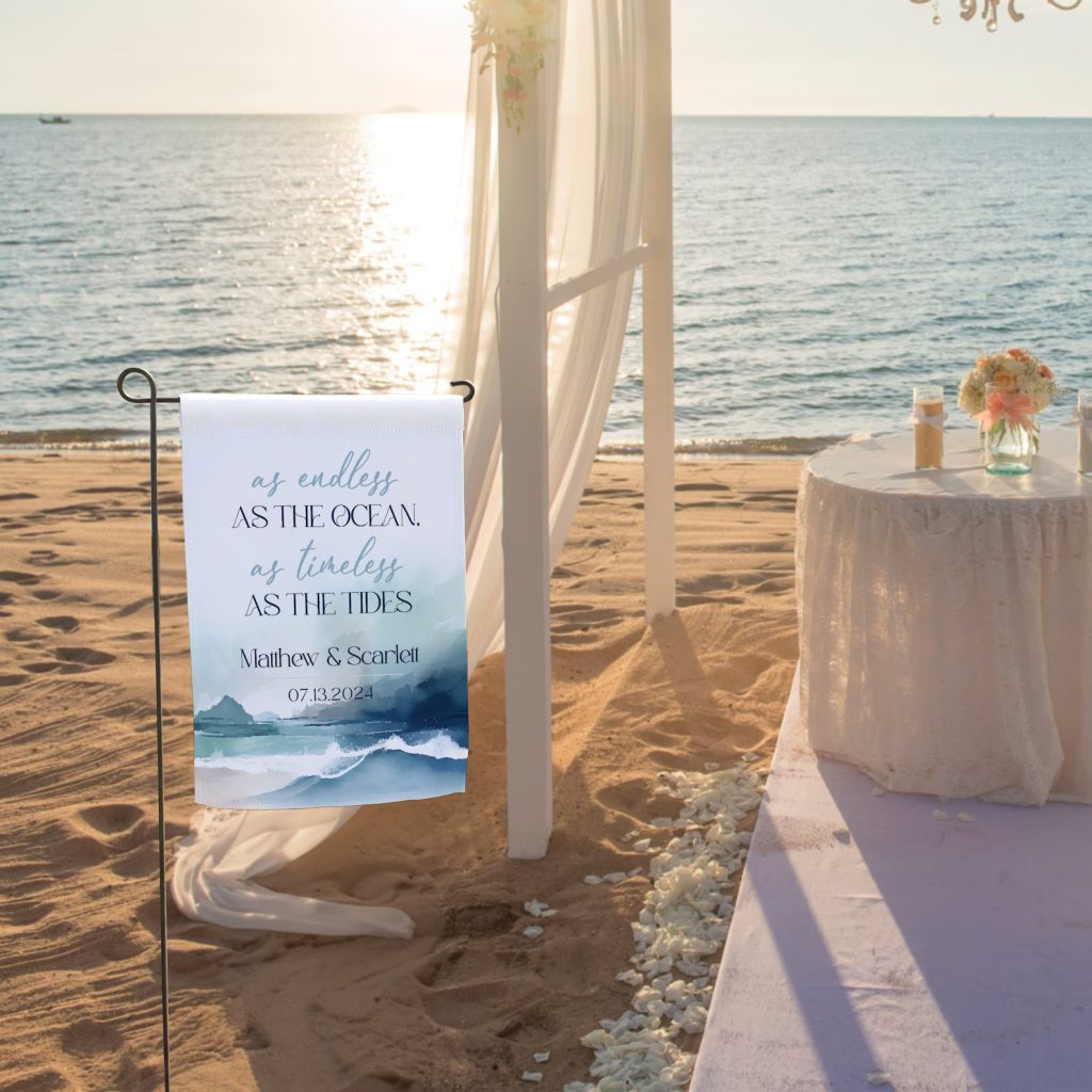 Seaside Wedding Welcome Sign