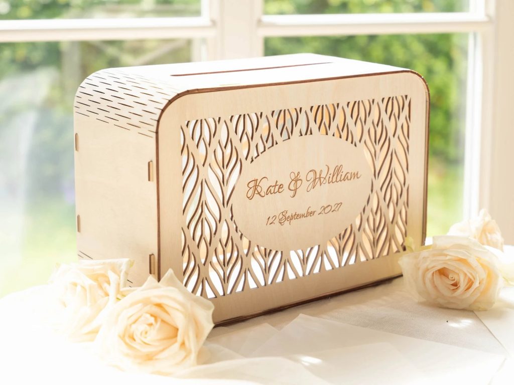 Personalized Boho Wedding Card Box