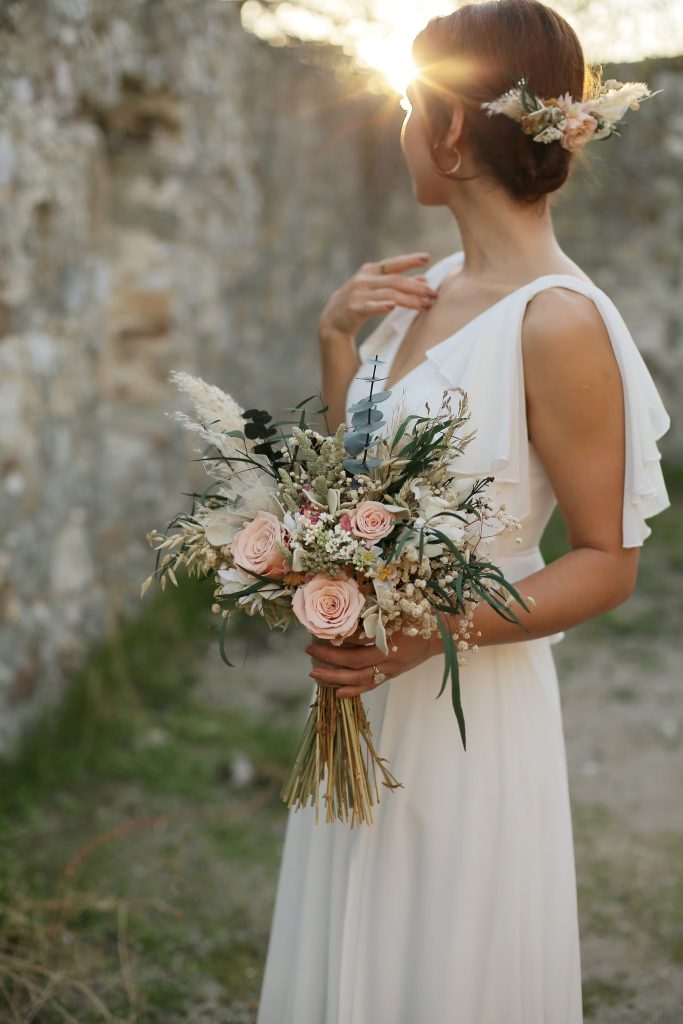 Bohemian-Romantic Bridal Flower Bouquet