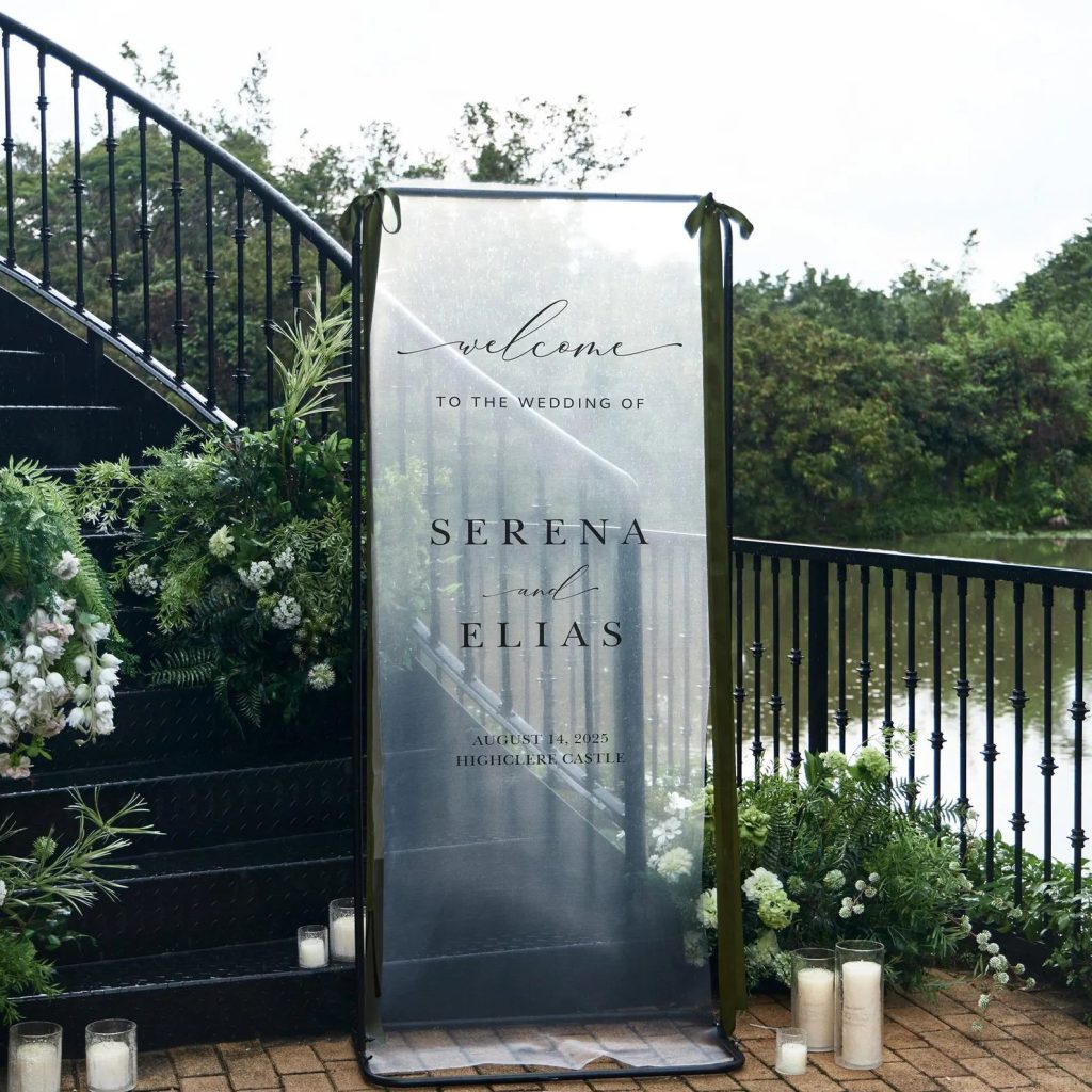 Custom Fabric Wedding Welcome Sign 