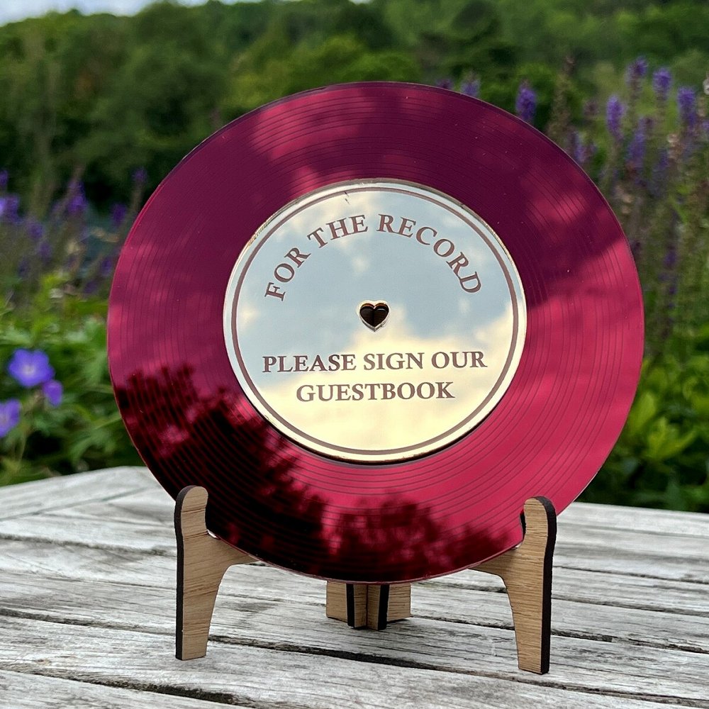Red & Gold Wedding Record Guest Book