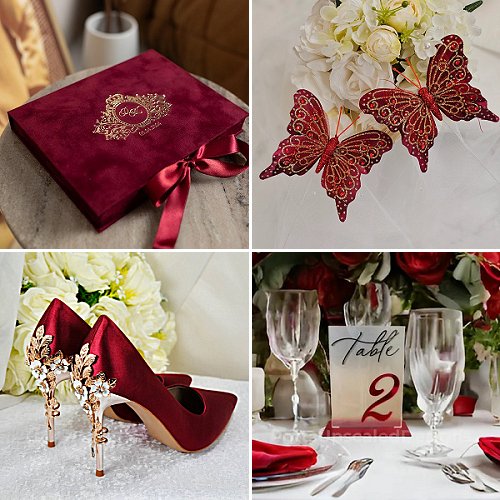 Deep Red & Gold Wedding Ideas