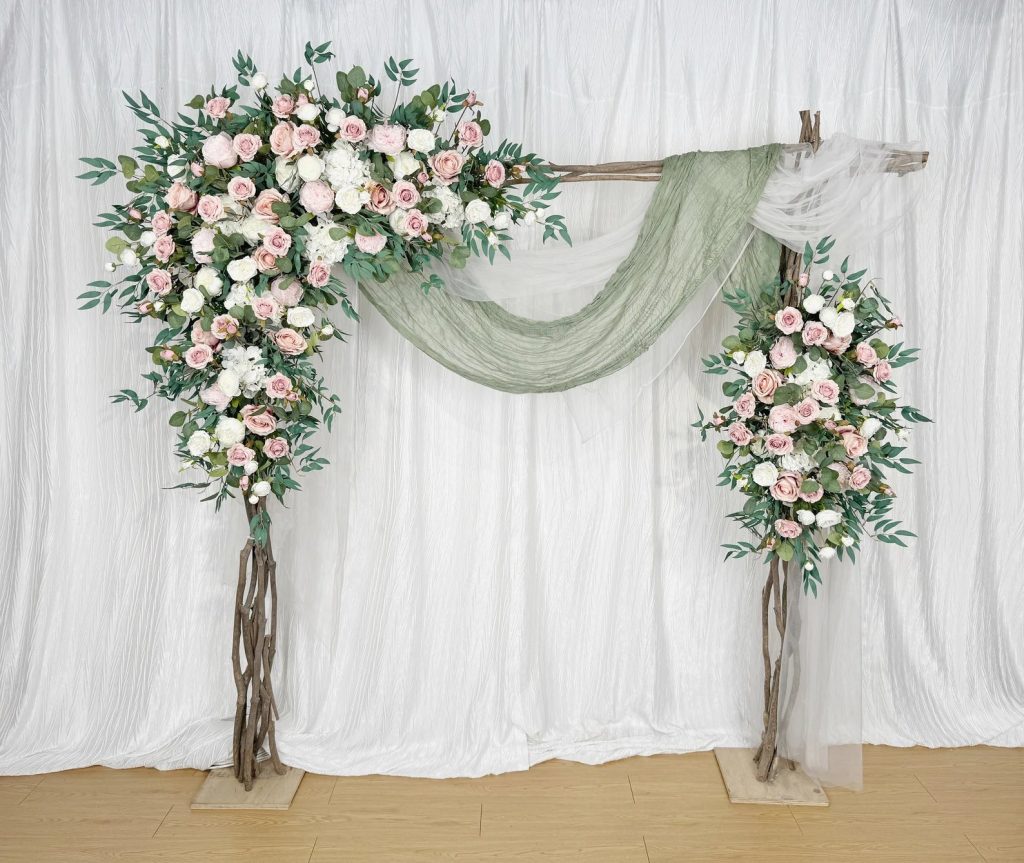 Dusty Rose Flower Swags for Wedding Arch
