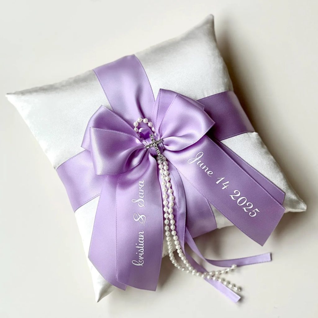 Lavender Ring Bearer Pillow
