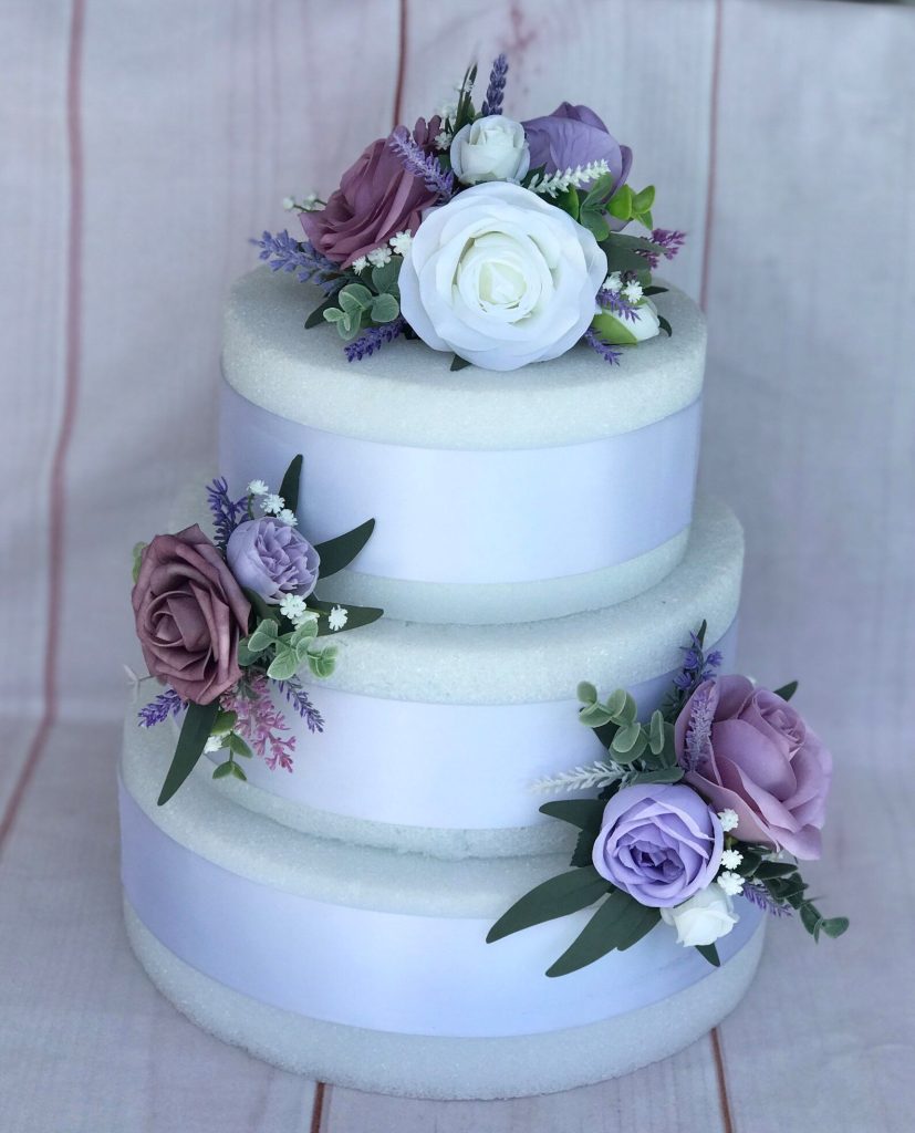 Lilac & Lavender Flower Cake Topper