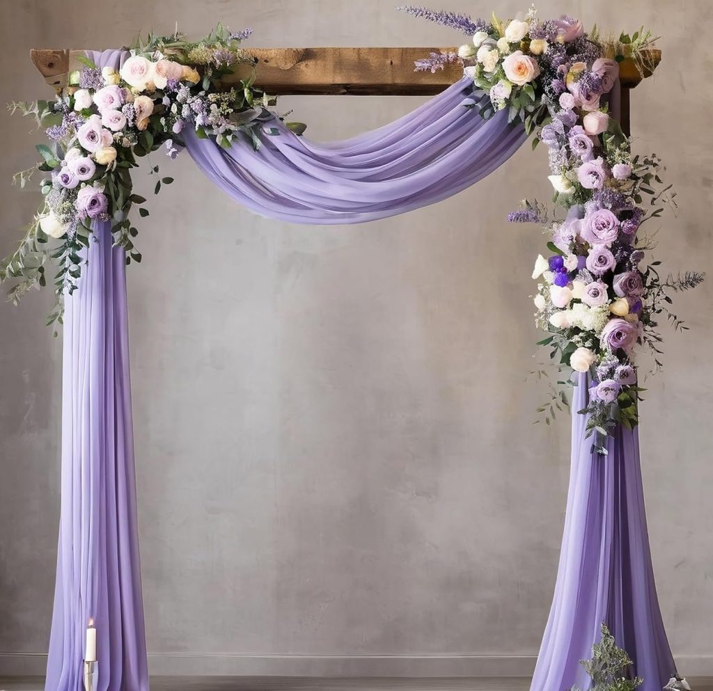 Lavender Wedding Arch Draping Fabric
