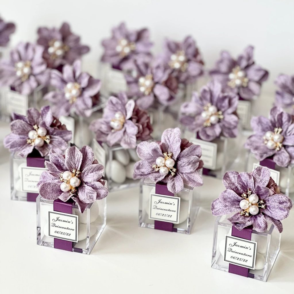 Lilac Confetti Wedding Favors