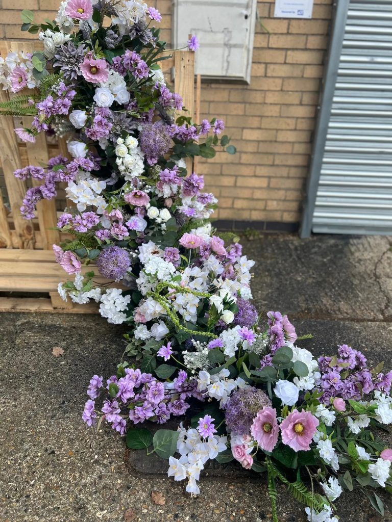 Lilac Silk Flower Garland Wedding Decor