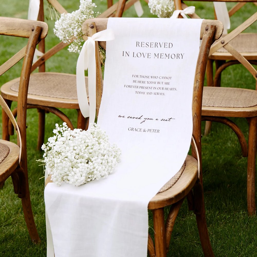 Loving Memory Wedding Chair Sign