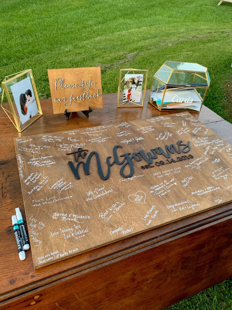 Meadow Wedding Romance Rustic Guest Book