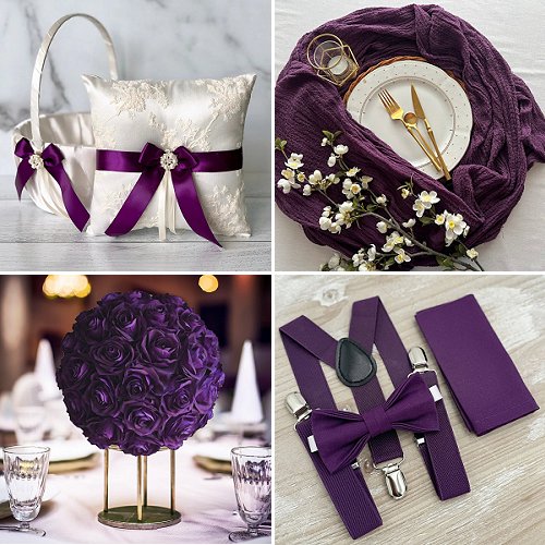 Elegant Plum Wedding Decor