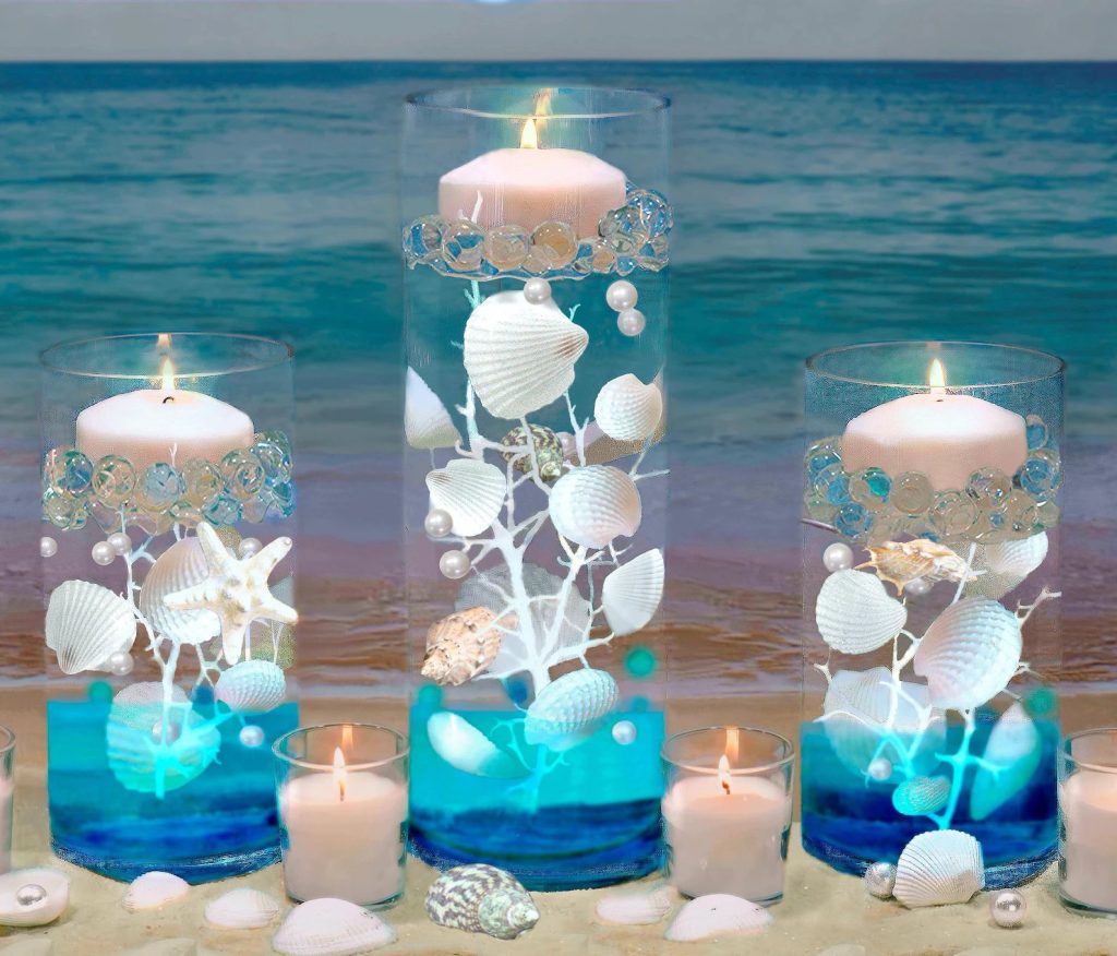 Floating Seashell Wedding Centerpieces