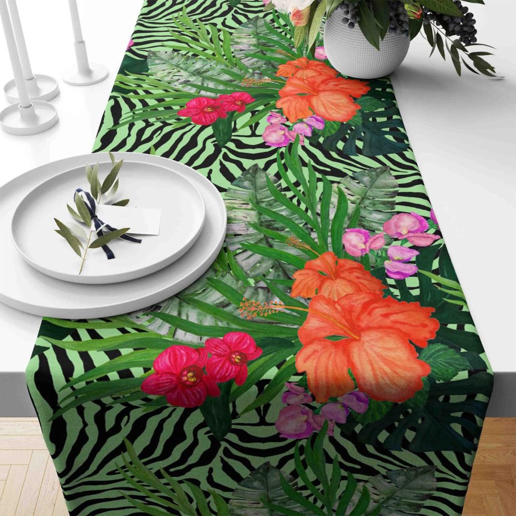 Tropical Leaf Table Runner