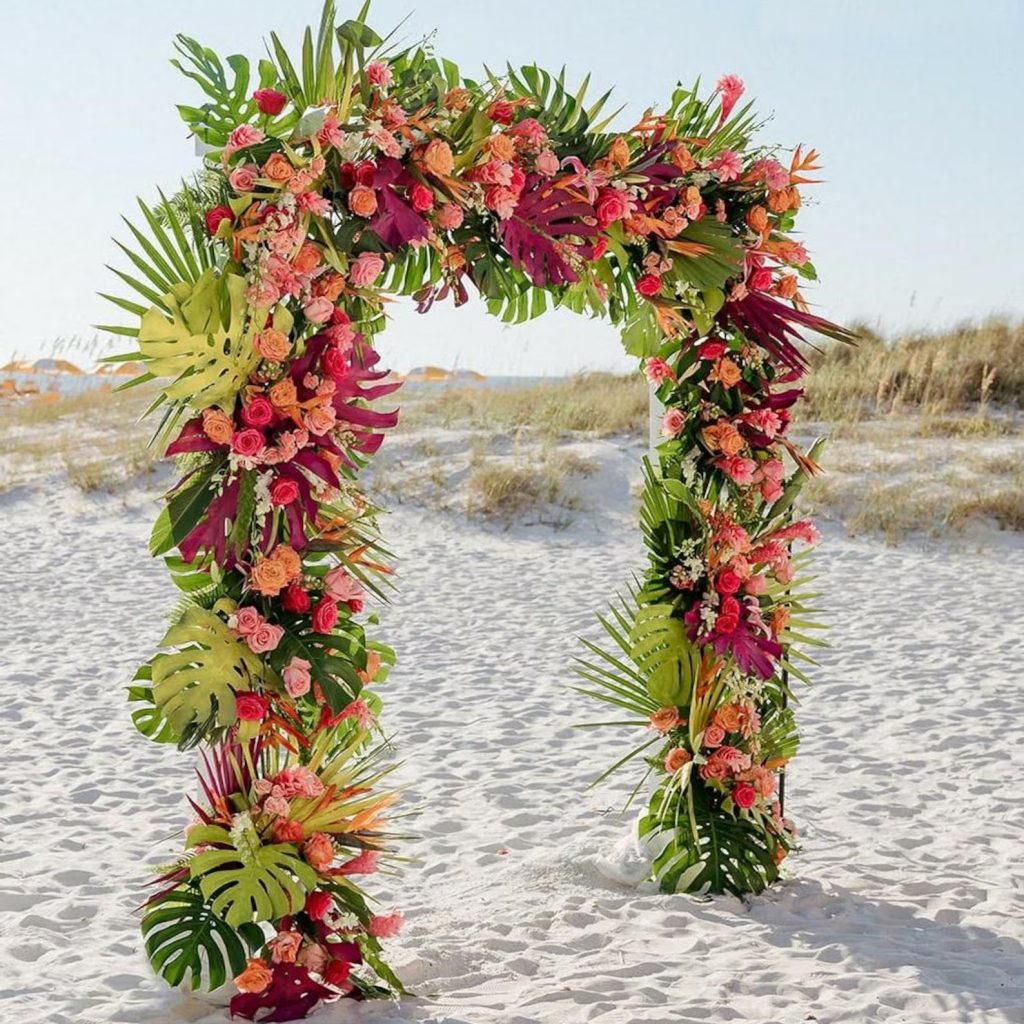 Tropical Paradise Ceremony Flower Arch