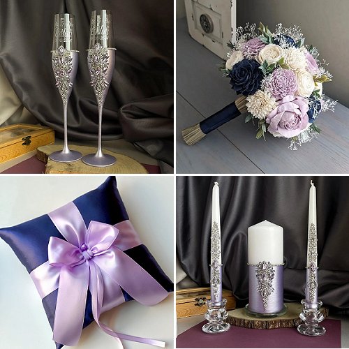 Lavender Wedding with Navy Accents