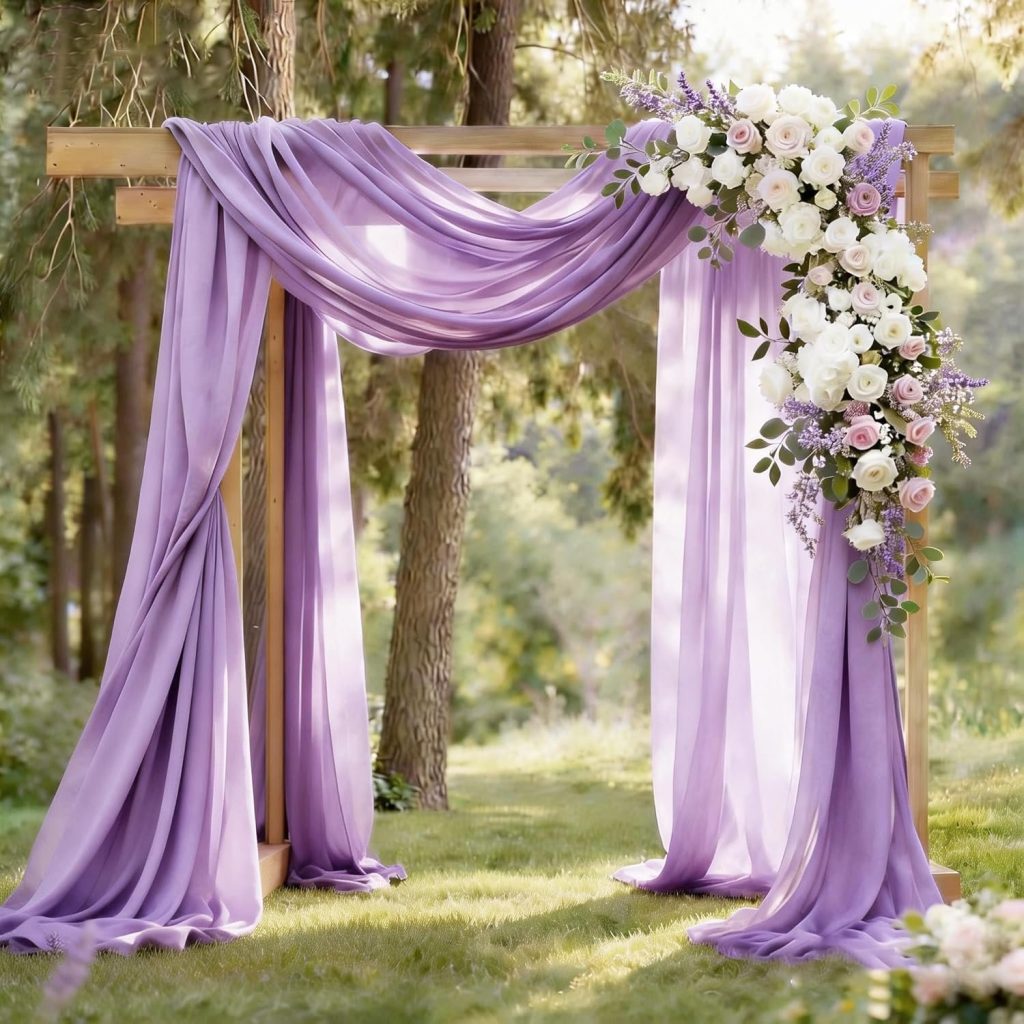 Lavender Ceremony Arch Fabric
