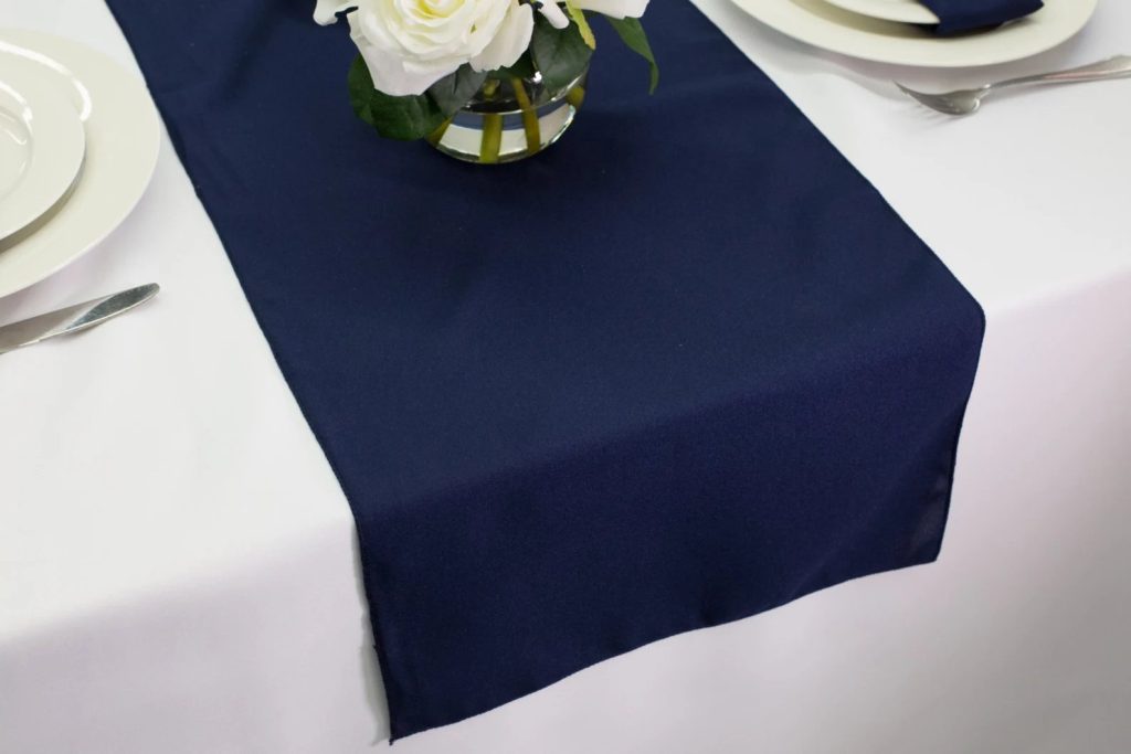 Navy Blue Wedding Table Runner
