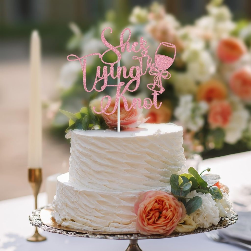 She's Tying The Knot Cake Topper