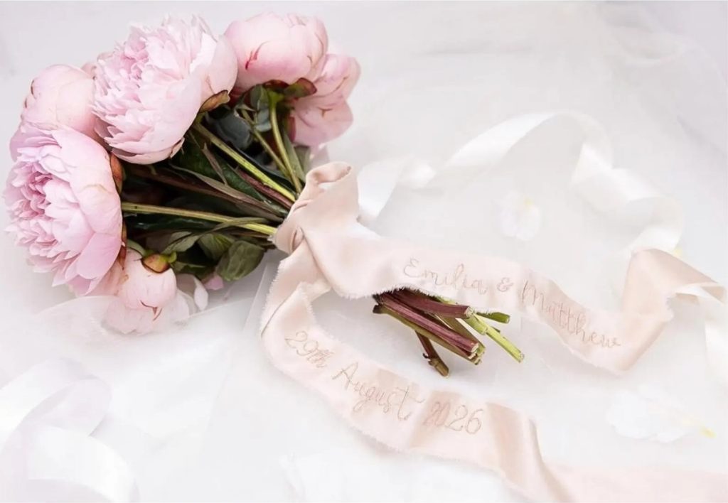Personalized Wedding Bouquet Ribbon