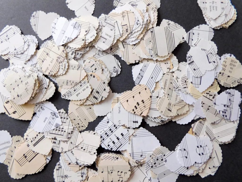 Music Heart Shaped Confetti