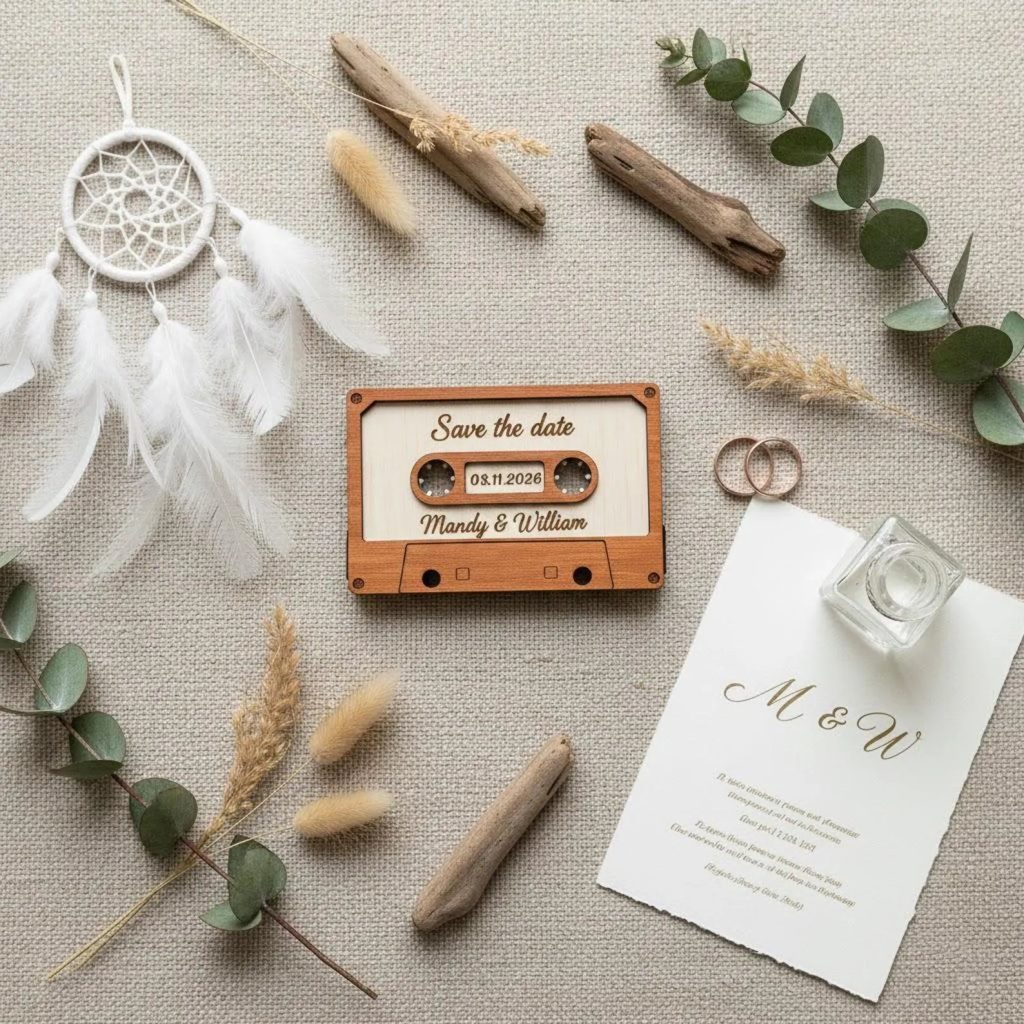 Music-Themed Wedding Personalized Save The Date Magnet