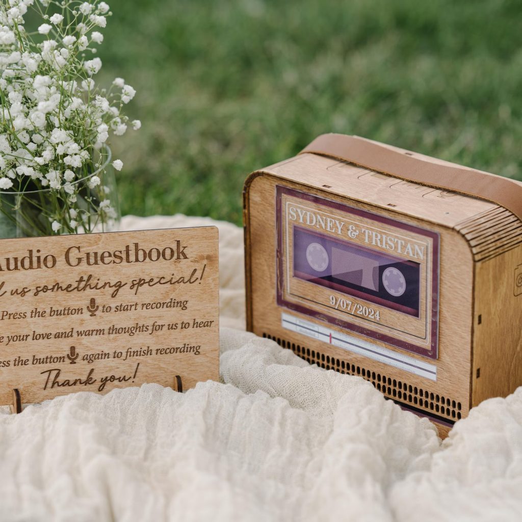 Music-Themed Wedding Retro Audio Guest Book