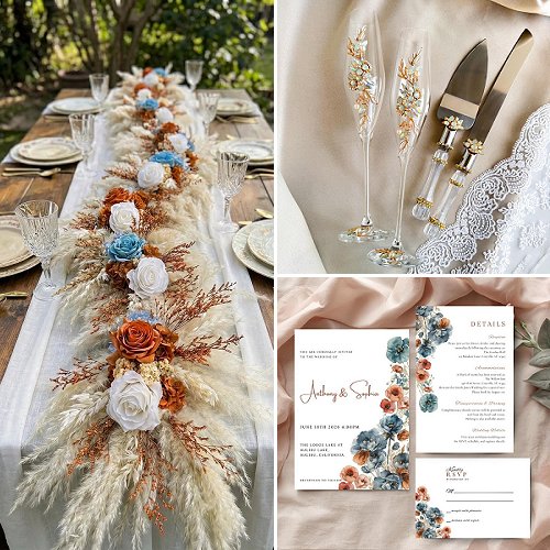 Terracotta & Dusty Blue Wedding