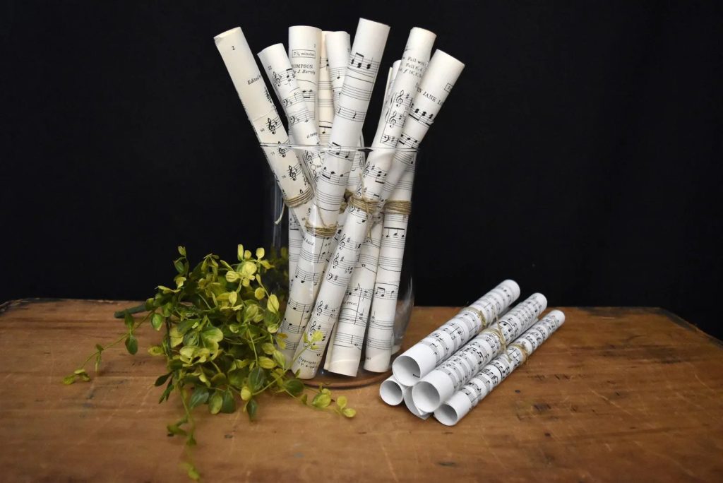 Vintage Sheet Music Scrolls