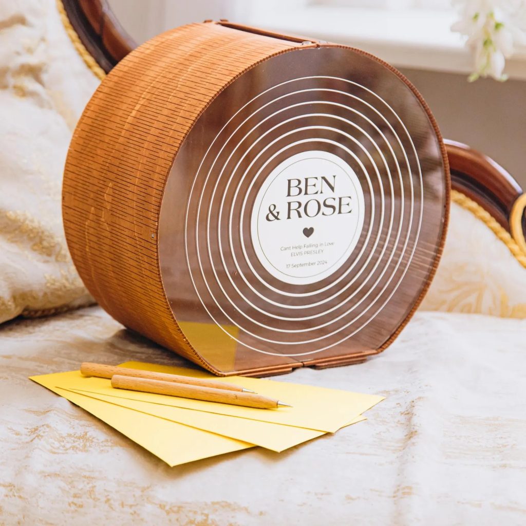 Vinyl Record Wedding Card Box