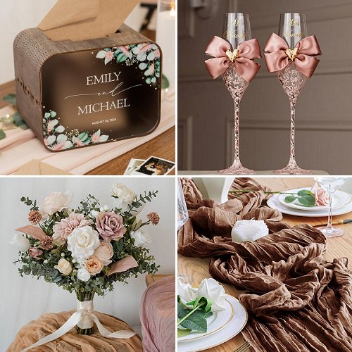Pink & Brown Wedding Trends